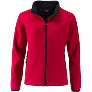 James and Nicholson Dames/dames Promo Softshell Jacket (Rood/zwart)