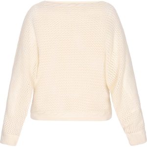 DreiMaster - Comfy - Gebreide Trui - Wolwit - Vleermuismouwen