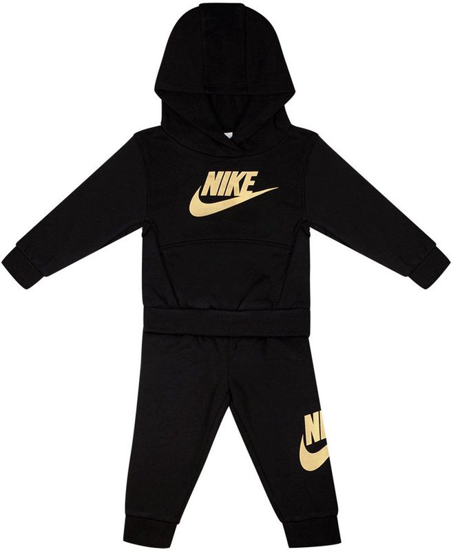 Nike Kids Fleece Po Trainingspak Zwart 12 Months Jongens