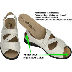 Solidus -Dames - zilver - sandalen - maat 36