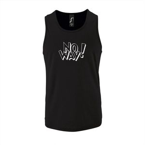 Zwarte Tanktop sportshirt met ""OMG!' (O my God)"" Print Wit Size S