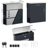 Brievenbus - Rood - Staal