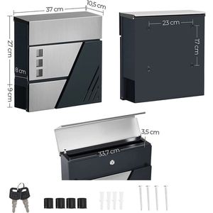 Brievenbus - Rood - Staal