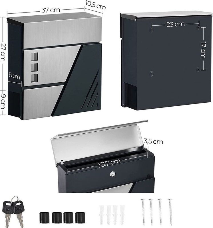 Brievenbus - Rood - Staal