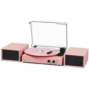 Vintage Vinylplatenspeler met Bluetooth en Externe Luidsprekers - 3-Snelheden Draaitafel voor MP3 Codering en AUX-ingang