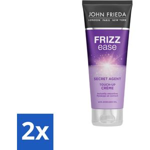 John Frieda – Haarcrème – Frizz Ease Secret Agent Touch Up – Gladmakend – 100 ml - Voordeelverpakking - 2 stuks