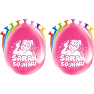 Paperdreams Ballonnen - Sarah/50 jaar feest - 16x stuks - diverse kleuren - 30 cm