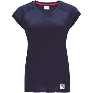 Re-Born Sport Shirt V Nek Kap Mouw Dames - Navy - Maat M