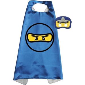 Ninjago Verkleedpak jongen - Cape en Masker - Blauw - Jay - Ninja outfit - Ninja verkleedpak