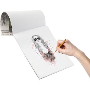Grafix Schetsboek A4 - Wit papier - 80 vellen - 60grams papier