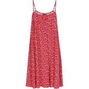 myMo - ROCKS - Jurk - Rood/Zwart/Wit - Bloemenprint