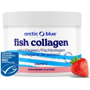 Arctic Blue - 4500 mg Viscollageen Poeder - Met Vit C - Aardbeismaak - 30 doseringen - MSC Keurmerk