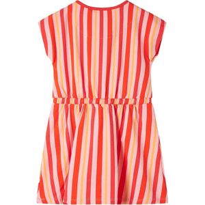 Kinderjurk met trekkoord - Roze en Rood - Maat 104