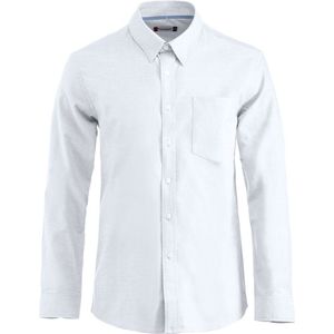 Clique Oxford Luxe Klassiek Overhemd met borstzak maat 4XL kleur Wit
