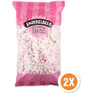 Smikkelbeer Mini Marshmallows Mallows - 2x1 Kilo - Voordeelverpakking