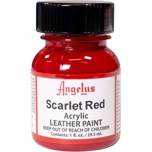 Angelus Leather Acrylic Paint - textielverf voor leren stoffen - acrylbasis - Scarlet Red - 29,5ml