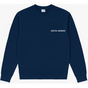 Basic Sweater Mannen - 100% katoen 320 GSM - Regular Fit - Maat S - Marineblauw