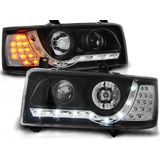 Koplampen met parkeerlicht VW T4 90-03 03 TRANSPORTER ZWART LED INDICATION