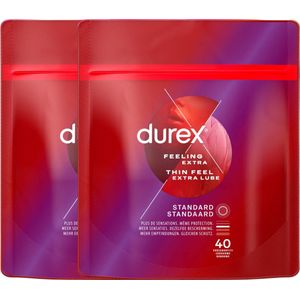Durex Thin Feel Extra Lube x40 - 2 Stuks - Voordeelverpakking