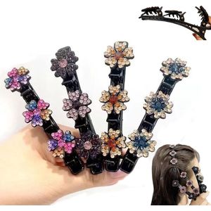 Haarspeld - Kammen - Geflochten Doppellagig Hoge Kwaliteit Acryl Met Strassstenen - 4 Of 5 Stuk - Voor Alle Gelegenheden