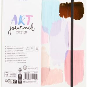 AVEC Art Journal Kraft Cover - Schetsboek - 300 g-m² - Kunstboek - Aquarel papier - 30 vellen - 21 x 21cm - Aquarelpapier - Aquarel boek