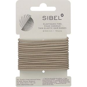 Sibel - Thin Elastic Hair Bands - Blonde - 16 Stuks