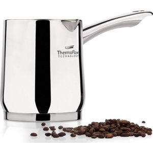 Roestvrijstalen Inductie Mokkapot 300 ml - Moderne Turkse Cezve Koffiepot met 3-laags stalen bodem (300 ml)