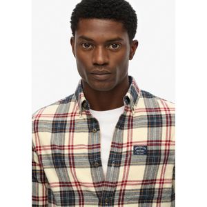 Superdry Overhemd L S Cotton Lumberjack Shirt M4011017a Payton Check White Mannen Maat - S