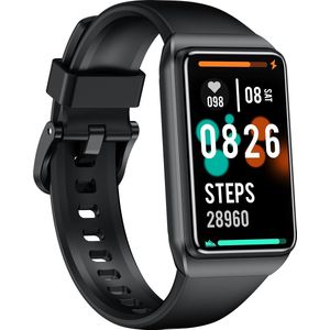 J&D supplies Stappenteller - Zwart - Temperatuurmeter - Activity Tracker - Hartslagmeter - Bloeddrukmeter - Smartwatch - Horloge - Heren - Dames