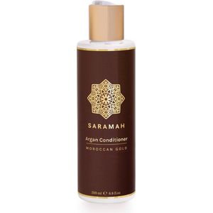 SARAMAH® Argan Conditioner 200 ml - Op basis van 100% pure biologische Arganolie - Hydraterend, voedend en herstellend - Rijk aan omega 3 en 6, vitamine E en F - Vrij van sulfaat (SLS), siliconen, parabenen, paraffine