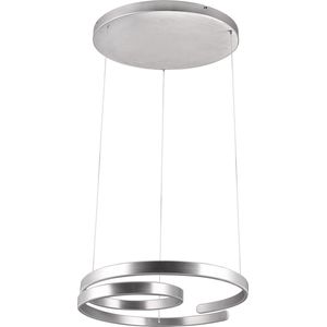 LED Hanglamp - Torna Renie - 68W - Warm Wit 3000K - Dimbaar - Rond - Geborsteld Aluminium - Metaal