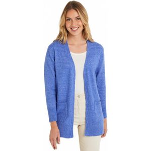 Lang, geribbeld vest van wol