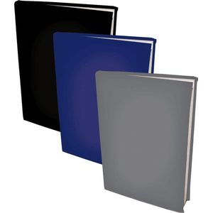 Assortiment rekbare boekenkaften A4 - Zwart, Blauw en Grijs - 3 stuks