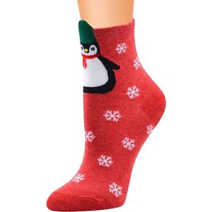 1 paar Kerstsokken met Pinguin – Foute Kerstsokken Unisex (Maat 36-41) – Perfect als Kerstcadeau of Kerst Relatiegeschenk