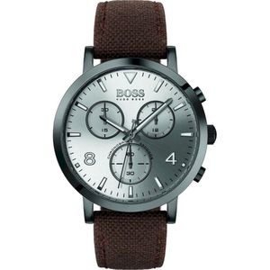Hugo Boss - 1513690 - Mannen - Horloge - Textiel - Bruin - Ø 42 mm