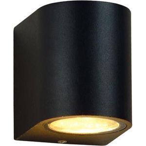 Olucia Corina - Moderne Buiten wandlamp - Aluminium - Zwart