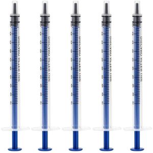 Allecto plus - 12 stuks Kunststof Spuiten 1 ml voor Wetenschappelijke Experimenten - Distributie en Meting - Blauw