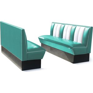 Bel Air Dinerbank Single Booth HW-180 Turquoise