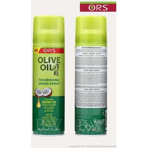 ORS Olive Oil Sheen Spray 420 ml - Voedende Haarspray met Olijfolie, Aloë Vera Sap & Kamille Extract, Hydrateert en Verzorgt, Geeft Glans, Versterkt en Beschermt Haar