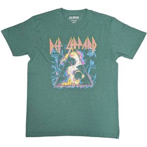 Def Leppard - Hysteria Album Art Heren T-shirt - XL - Groen