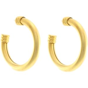 Behave Dames oorbellen ringen goud-kleur 3cm