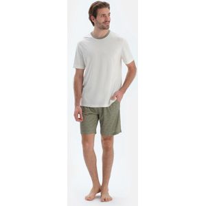 Dagi Pyjamaset met Korte Mouwen, Ronde Hals en Shorts met Normale Taille