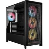 CORSAIR - FRAME 5000D RS ARGB - Modulaire Mid-Tower PC-Behuizing - Zwart - 4 Voorgeïnstalleerde Ventilatoren