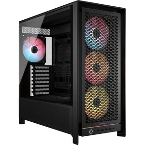 CORSAIR - FRAME 5000D RS ARGB - Modulaire Mid-Tower PC-Behuizing - Zwart - 4 Voorgeïnstalleerde Ventilatoren