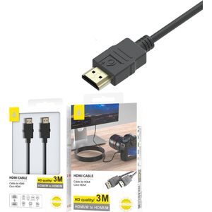 Moveteck Premium HDMI Kabel 3M | | 4K Ultra High Speed (120hz) - HDMI Kabel 8K (60hz) - HDMI naar HDMI 3 Meter | Premium HDMI Kabel 2.1 - Ultra HD 8K - HDMI naar HDMI - Xbox Series X & PS5