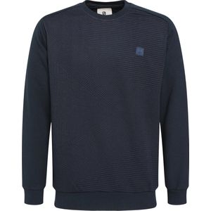 Gabbiano Trui Jacquard Roundneck Sweater 774783 301 Navy Mannen Maat - S