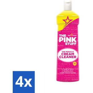 The Pink Stuff - Miracle Cream Cleaner - Allesreiniger - Voor Keuken & Badkamer - 500ml - Voordeelverpakking - 4 stuks