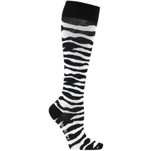 Supcare compressie sokken maat XS (34-36) – zebra - trendy compressiekousen – steunkousen – ademend – gezwollen, vermoeide en pijnlijke benen & voeten – spataderen - dagelijks gebruik – vliegreizen – zwangerschap – dames en heren