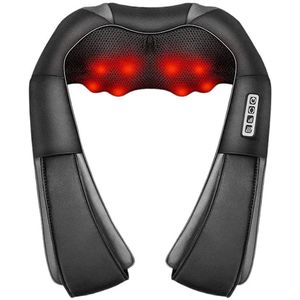 Nekmassager - Rug-, nek- en schoudermassager - Met verwarmingsfunctie - Elektrische Shiatsu-massager - Nekmassager - Cadeau voor mama, papa, dames en heren - Grijs