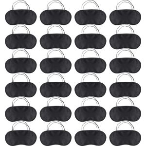 24 stuks slaapmasker nachtmasker ultrazacht ademend oogmasker anti-licht verstelbare riemen thuis vliegtuig trein reismasker zwart .